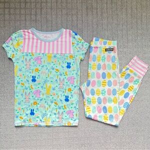 Matilda Jane Bunny and Egg Short Sleeve Long Pant Pajama Set Girls Size 8